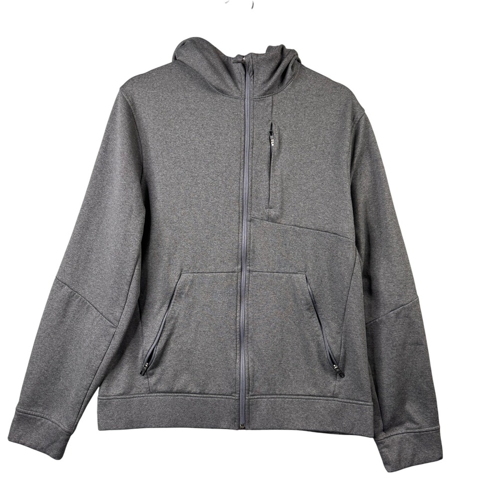 Lululemon Mens Full Zip Hoodie Heathered Gray Athletic Jacket Size M